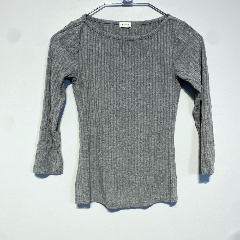 🛍️ 4 for 20$ / Garage 3/4 Sleeve Fitted Rib Tee / Grey / XS